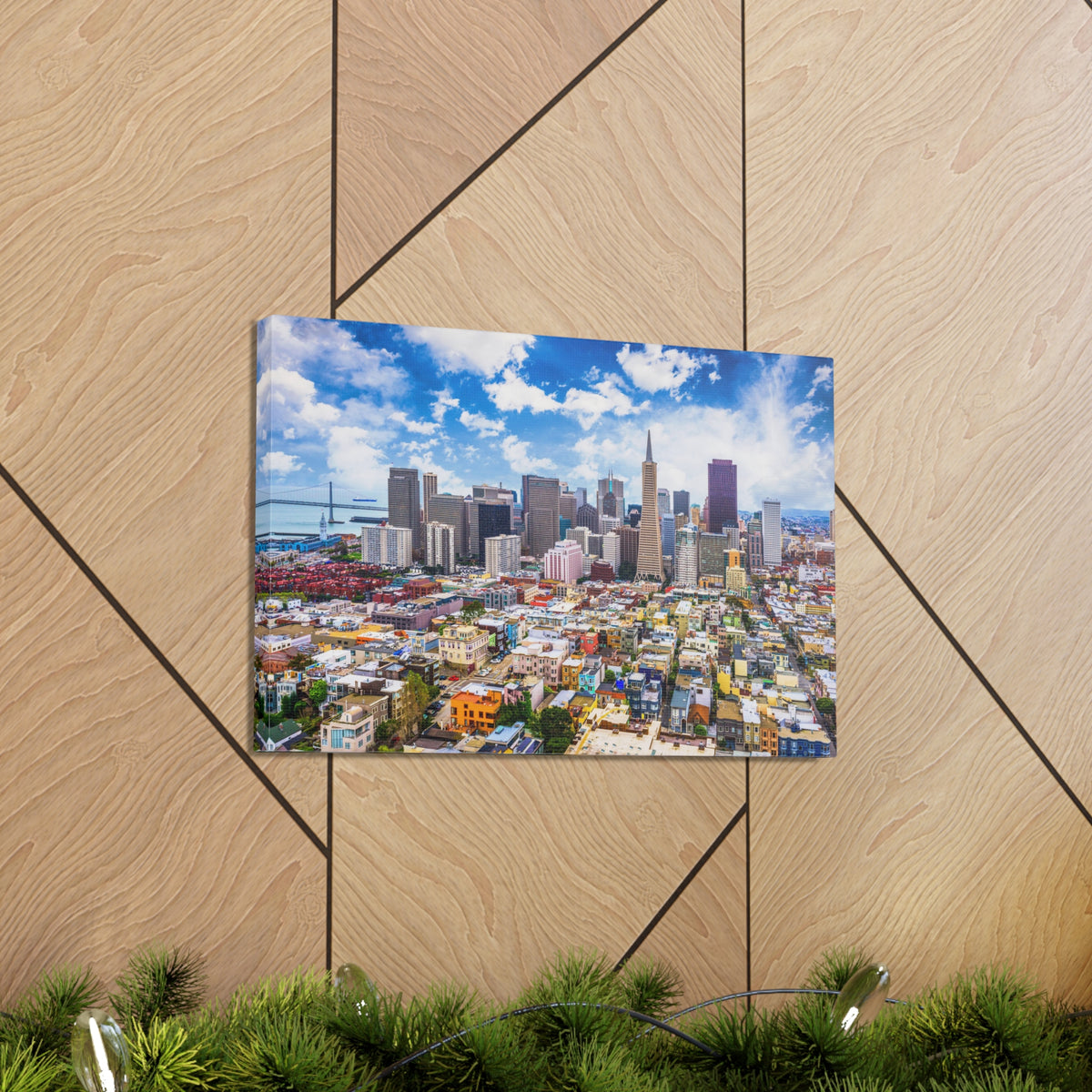 San Francisco Daytime Skyline Canvas Artwork High-Quality Breathtaking Stunning Cityscape for Home Decor Ready to Hang-Express Your Love Gifts