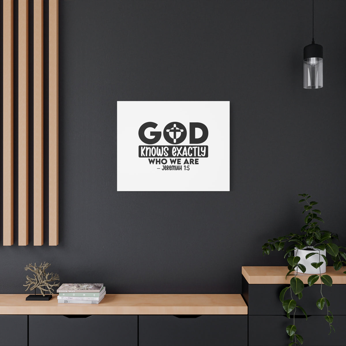 Scripture Walls Jeremiah 1:5 God Knows Exactly Bible Verse Canvas Christian Wall Art Ready to Hang Unframed-Express Your Love Gifts