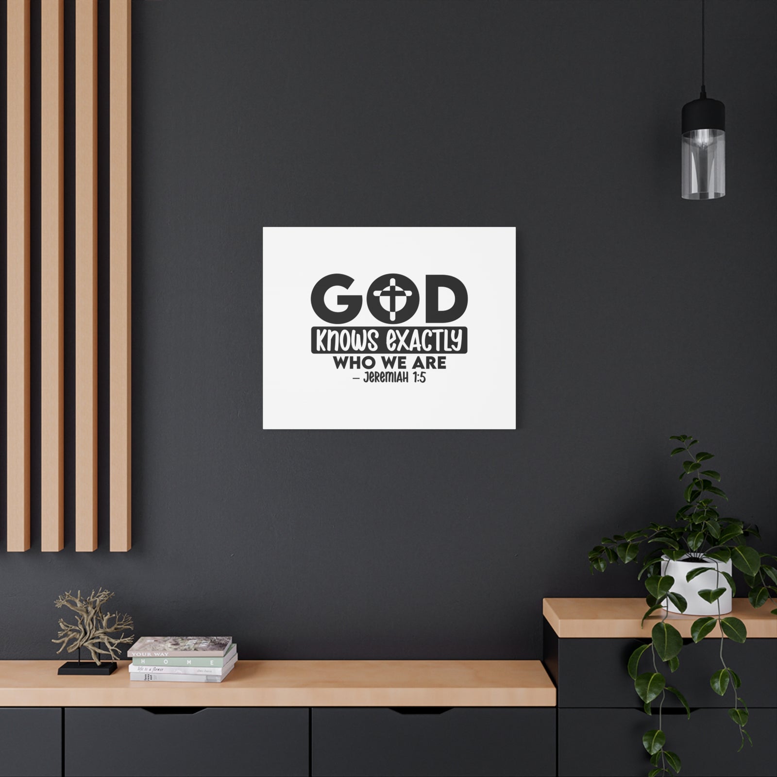 Scripture Walls Jeremiah 1:5 God Knows Exactly Bible Verse Canvas Christian Wall Art Ready to Hang Unframed-Express Your Love Gifts