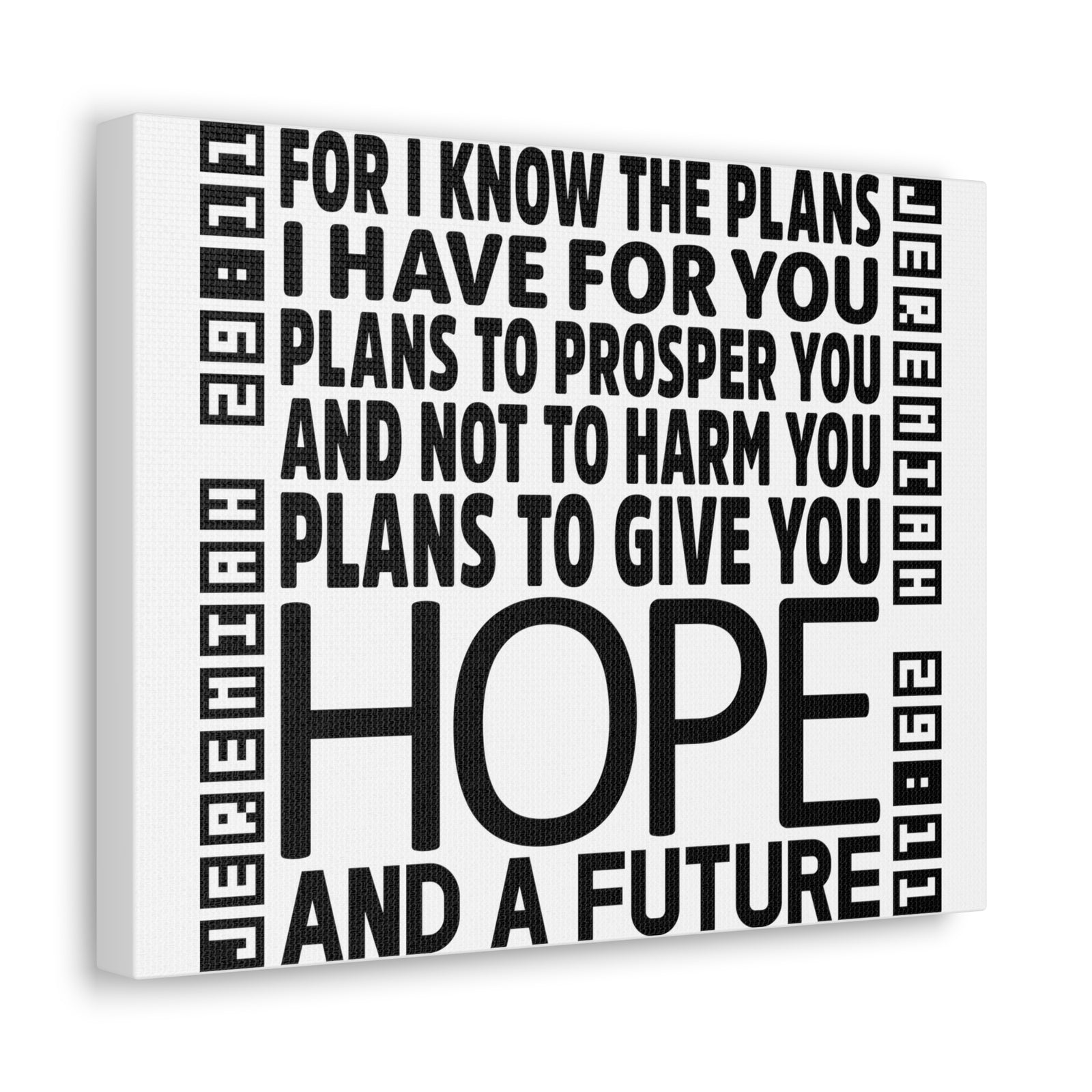 Scripture Walls Jeremiah 29:11 Hope and Future Bible Verse Canvas Christian Wall Art Ready to Hang Unframed-Express Your Love Gifts