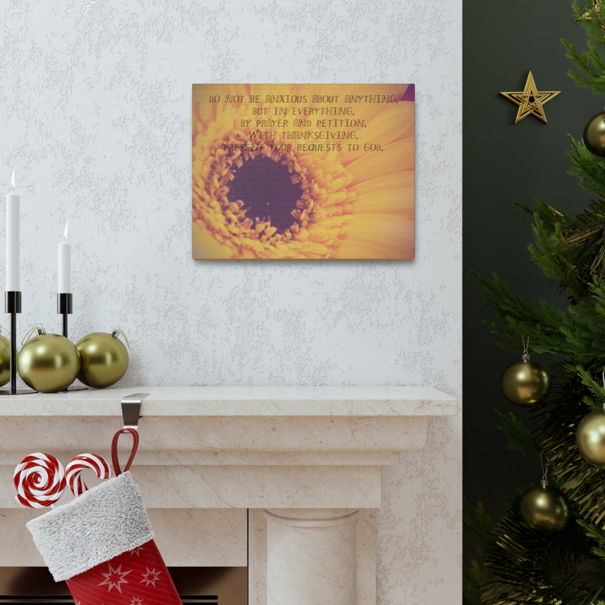 Scripture Canvas Requests To God Philippians 4:6 Christian Wall Art Bible Verse Print Ready to Hang-Express Your Love Gifts