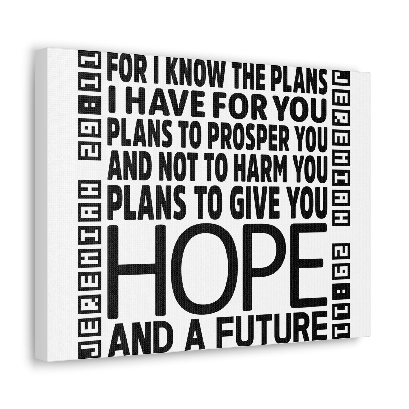 Scripture Walls Jeremiah 29:11 Hope and Future Bible Verse Canvas Christian Wall Art Ready to Hang Unframed-Express Your Love Gifts