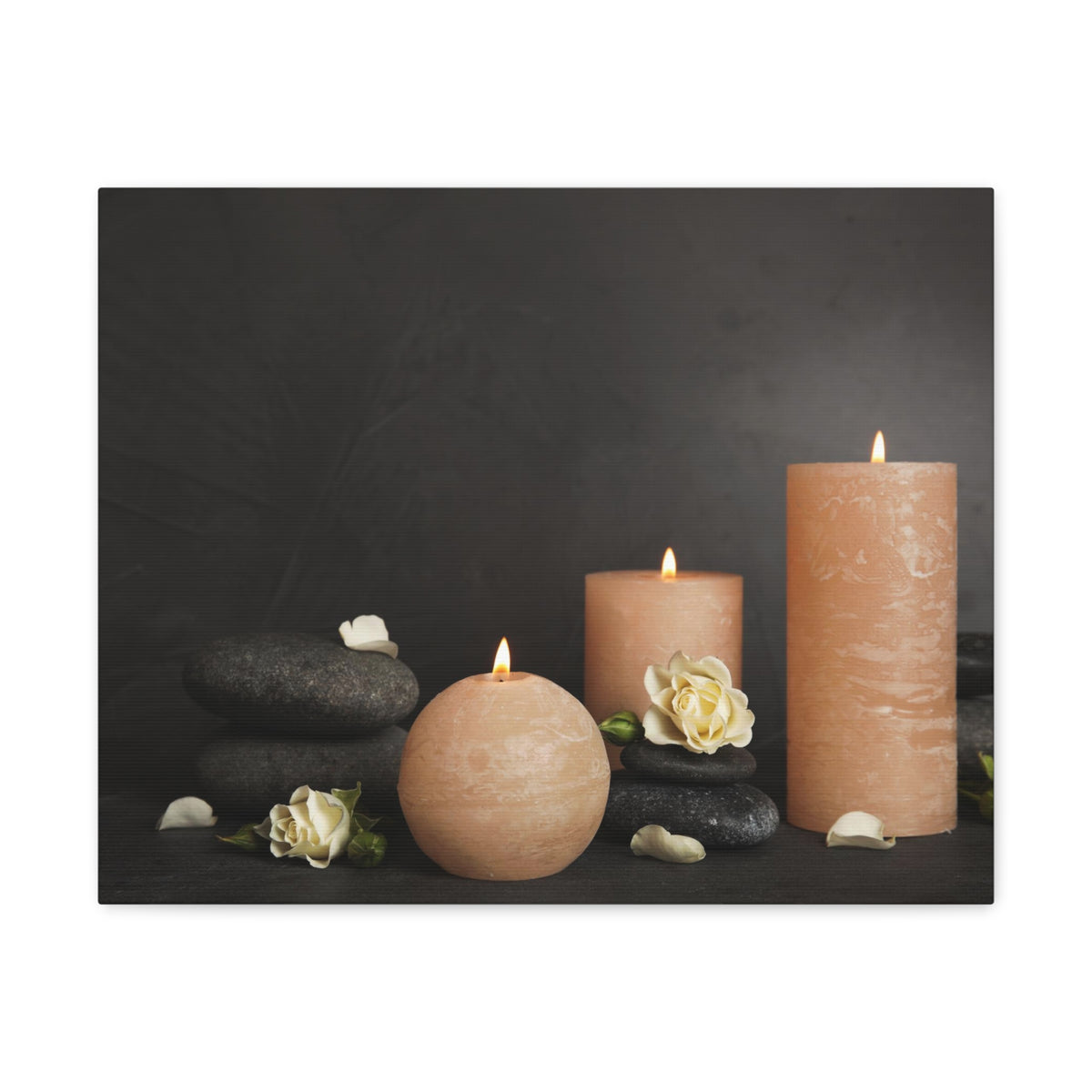 Spa Burning Candles Forest Floral Nature Photography Canvas Wall Art for Home Decor Ready-to-Hang-Express Your Love Gifts