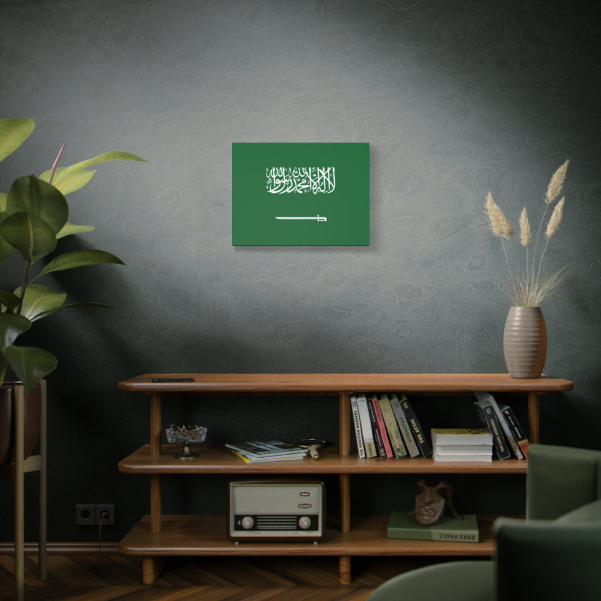 Saudi Arabia Country Flag Canvas Vibrant Wall Art Unframed Home Decor-Express Your Love Gifts