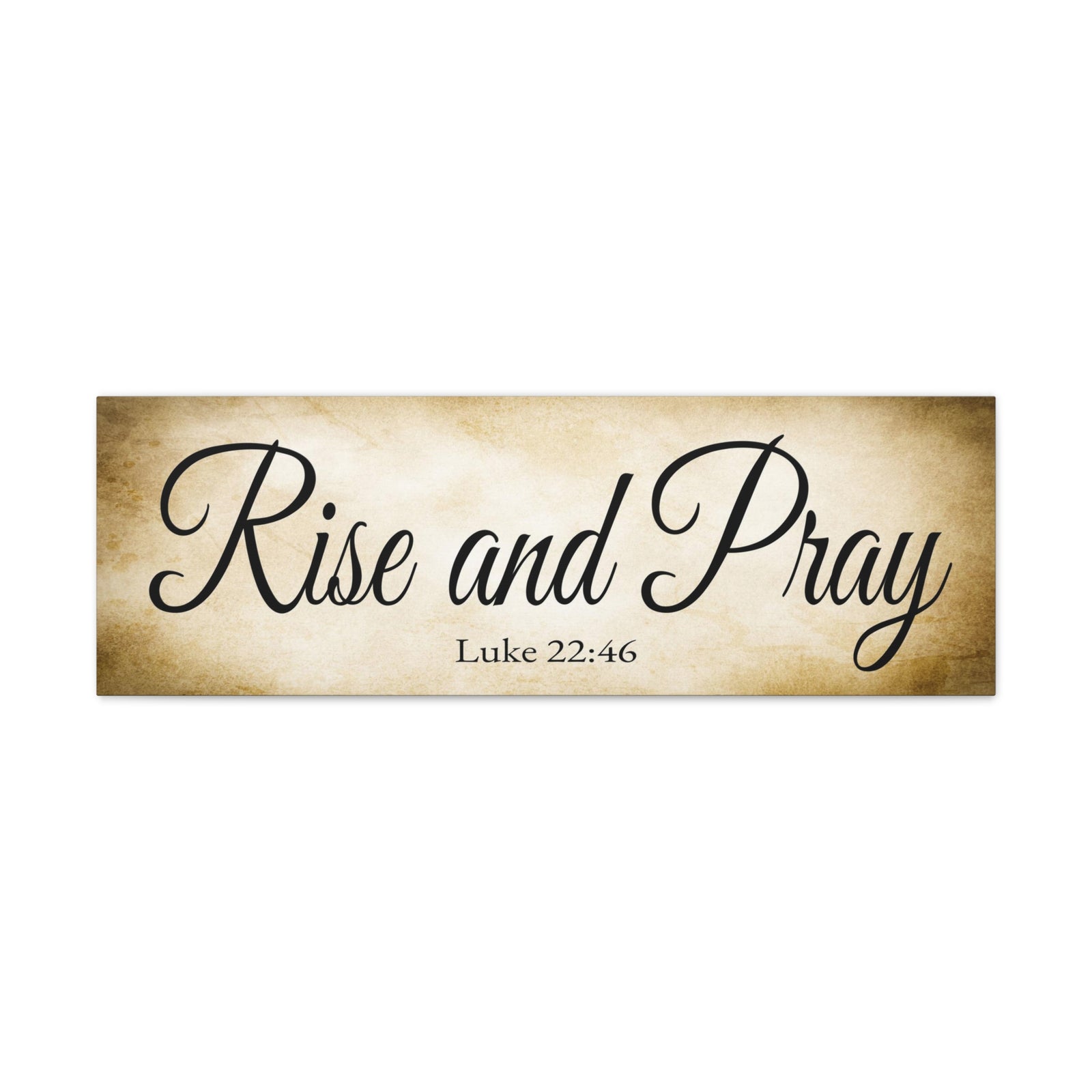 Scripture Walls Luke 22:46 Gold Bible Verse Canvas Christian Wall Art Ready to Hang Unframed-Express Your Love Gifts