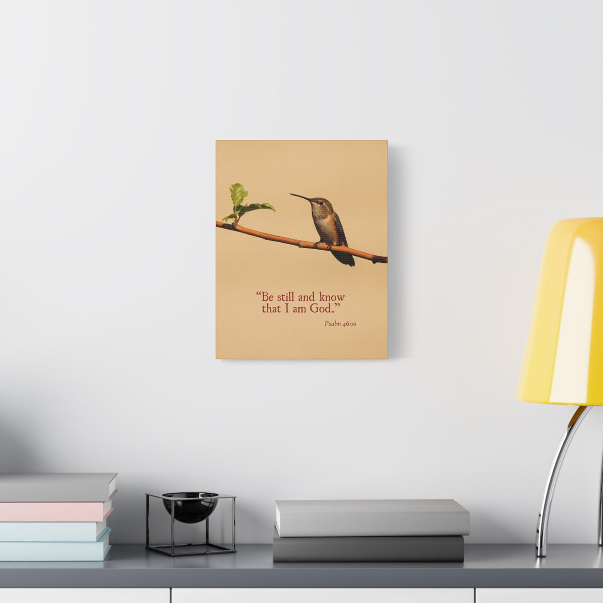 Scripture Canvas Know That I Am God Psalm 46:10 Christian Wall Art Bible Verse Print Ready to Hang-Express Your Love Gifts