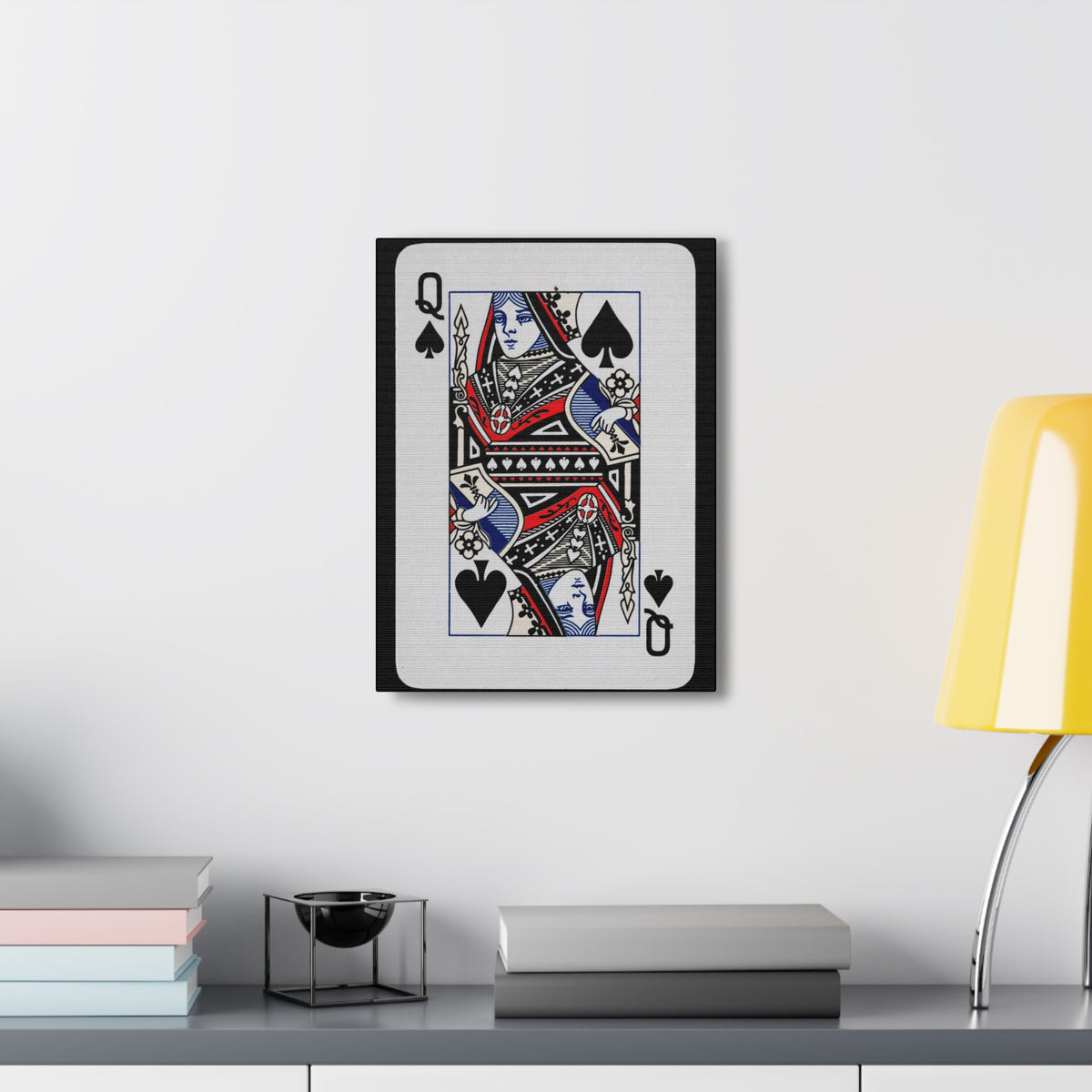 Queen of Spades Playing Card Canvas Wall Art for Home Decor Ready-to-Hang-Express Your Love Gifts