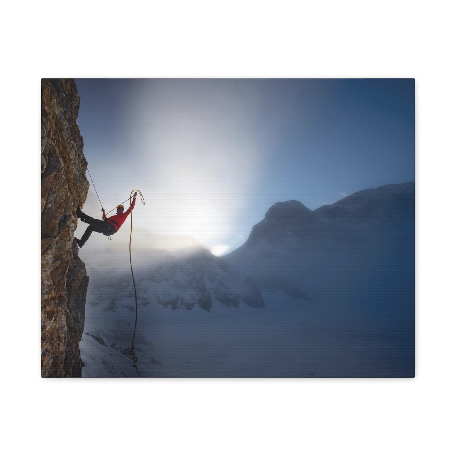 Mountain Rock Climbing Nature Wilderness Photography Canvas Wall Art for Home Decor Ready-to-Hang-Express Your Love Gifts