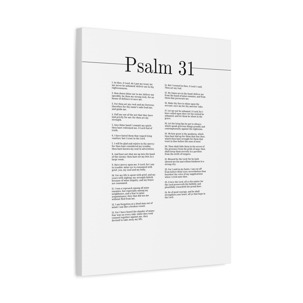 Scripture Canvas O Lord God Of Truth Psalm 31 Christian Wall Art Bible Verse Print Ready to Hang-Express Your Love Gifts