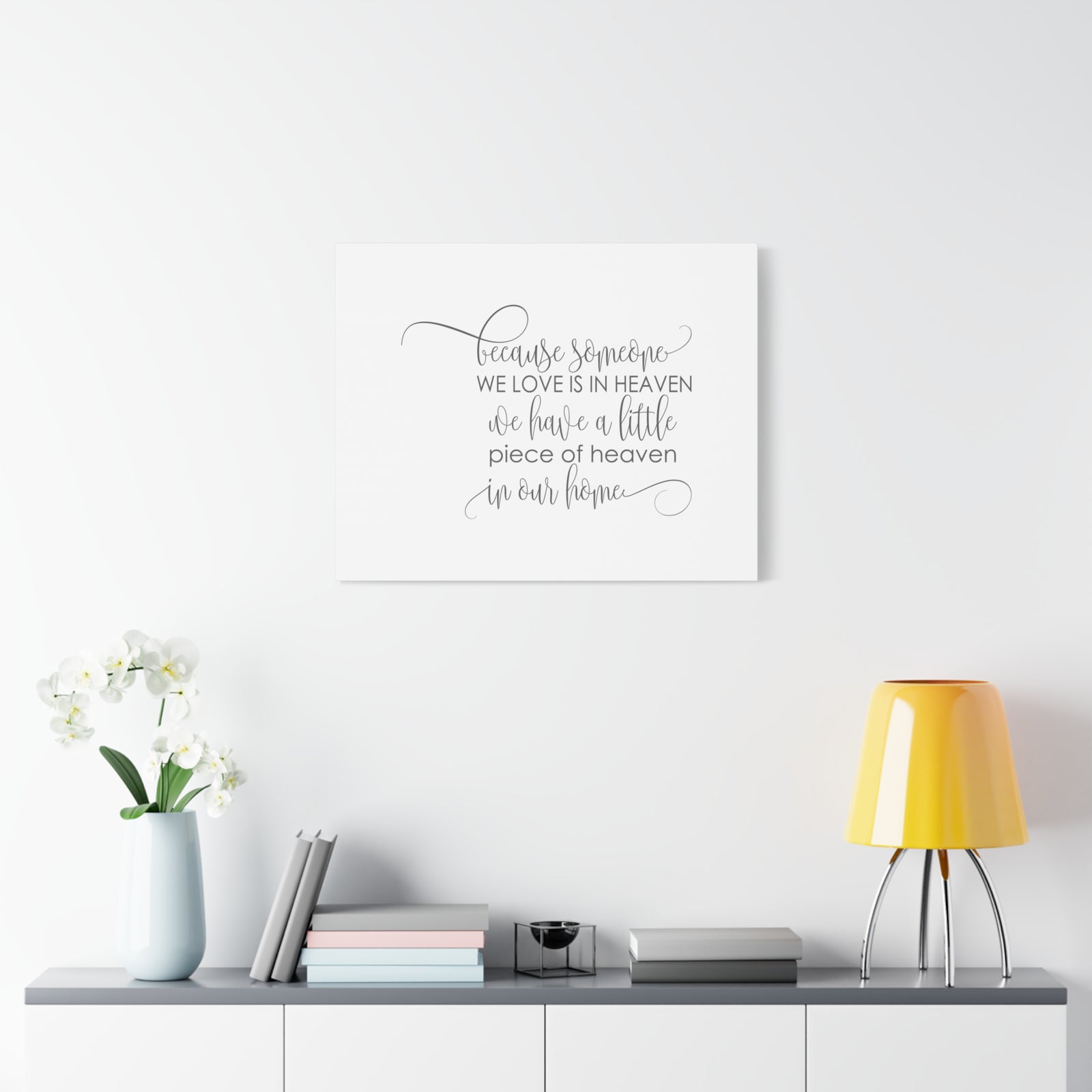 Scripture Canvas Love Is In Heaven PSALM 34:18 Christian Wall Art Bible Verse Print Ready to Hang-Express Your Love Gifts