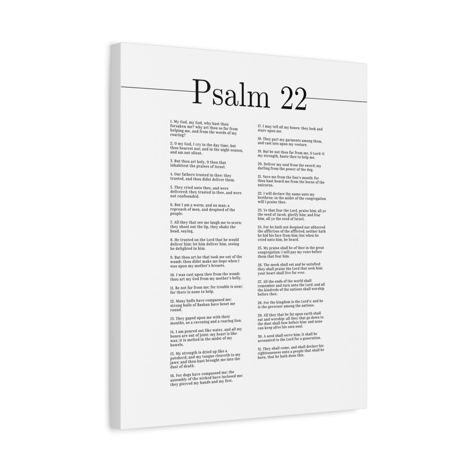 Scripture Canvas Glorify Him Psalm 22 Christian Wall Art Bible Verse Print Ready to Hang-Express Your Love Gifts