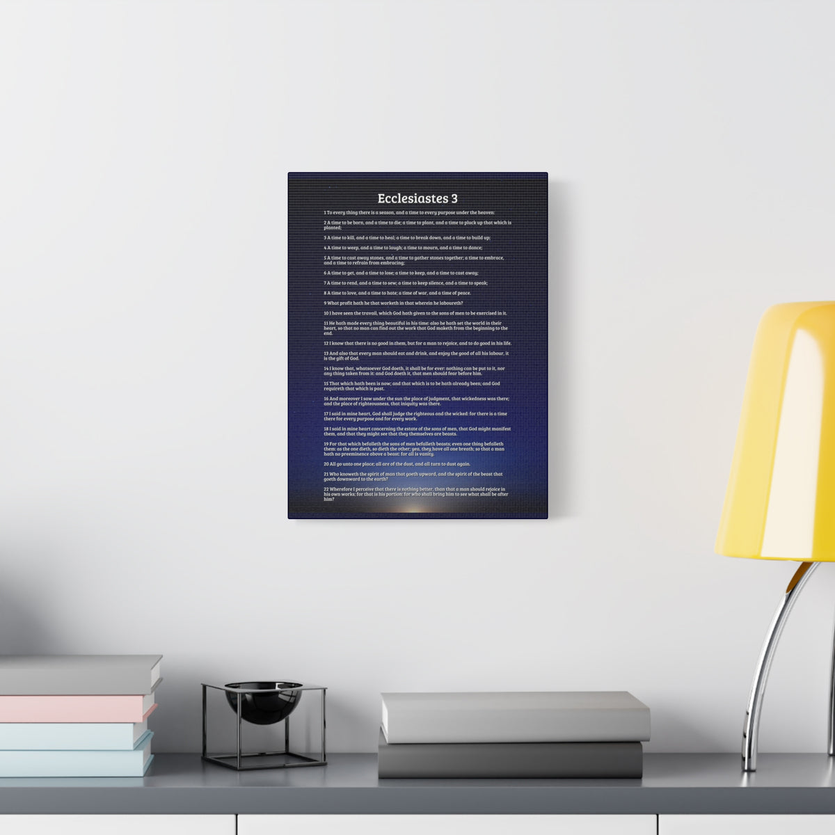 Scripture Walls God's Time Ecclesiastes 3 Bible Verse Canvas Christian Wall Art Ready to Hang-Express Your Love Gifts