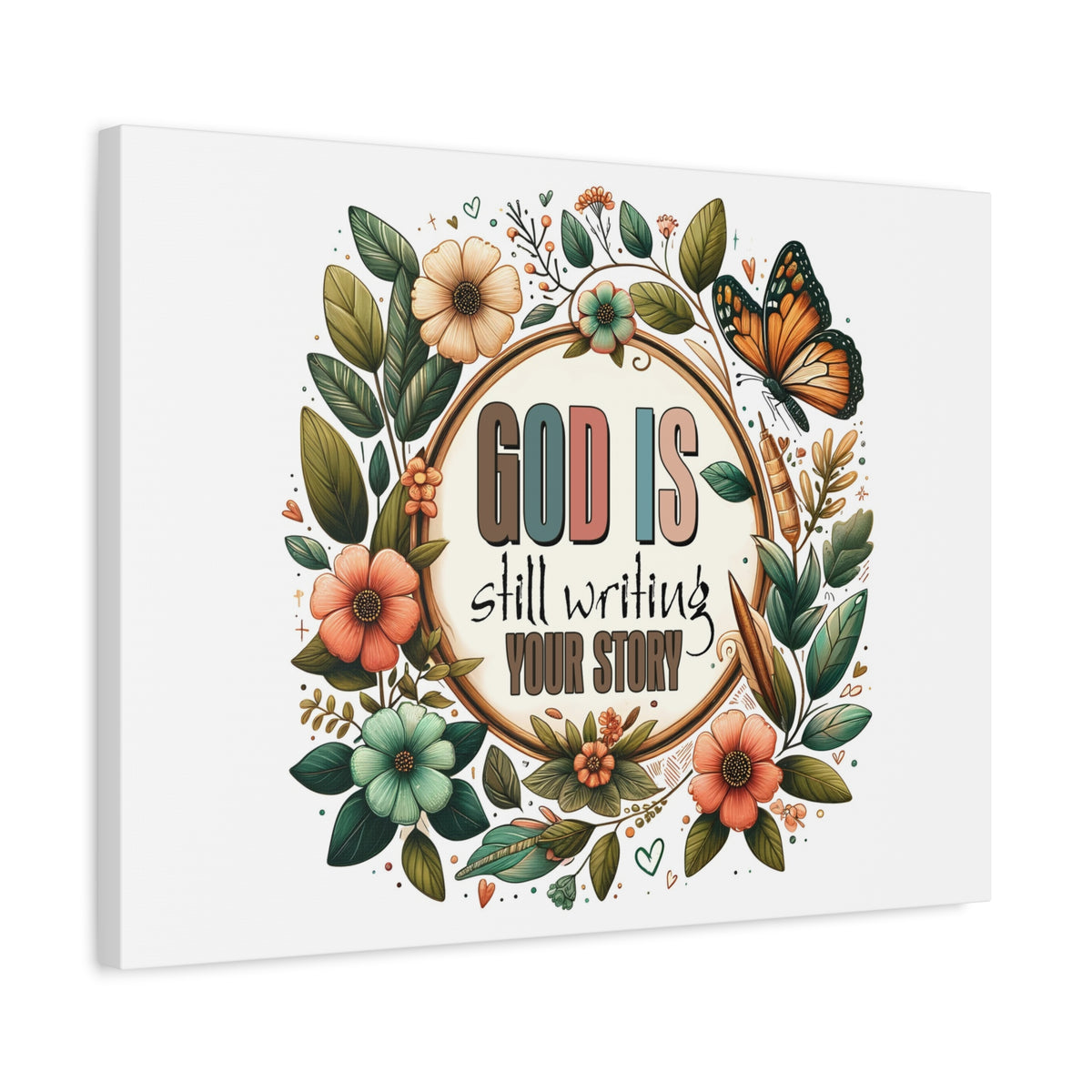 Scripture Walls God is Still Writing Bible Verse Canvas Christian Wall Art Ready to Hang Unframed-Express Your Love Gifts