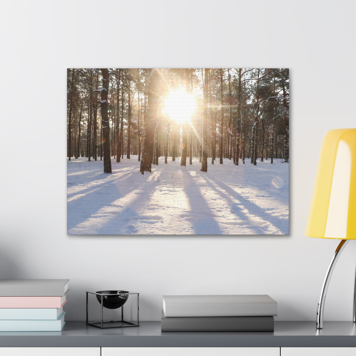 Tree Forest Covered In Snow Nature Wilderness Photography Canvas Wall Art for Home Decor Ready-to-Hang-Express Your Love Gifts