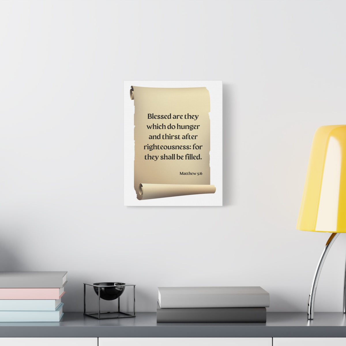 Scripture Walls Righteousness Matthew 5:6 Scroll Bible Verse Canvas Christian Wall Art Ready to Hang-Express Your Love Gifts