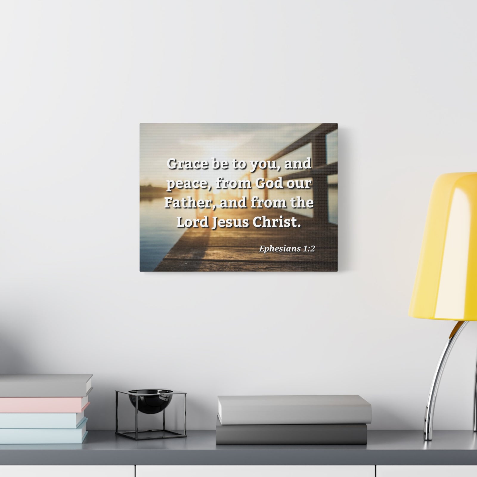 Scripture Walls Grace & Peace Ephesians 1:2 Bible Verse Canvas Christian Wall Art Ready to Hang-Express Your Love Gifts