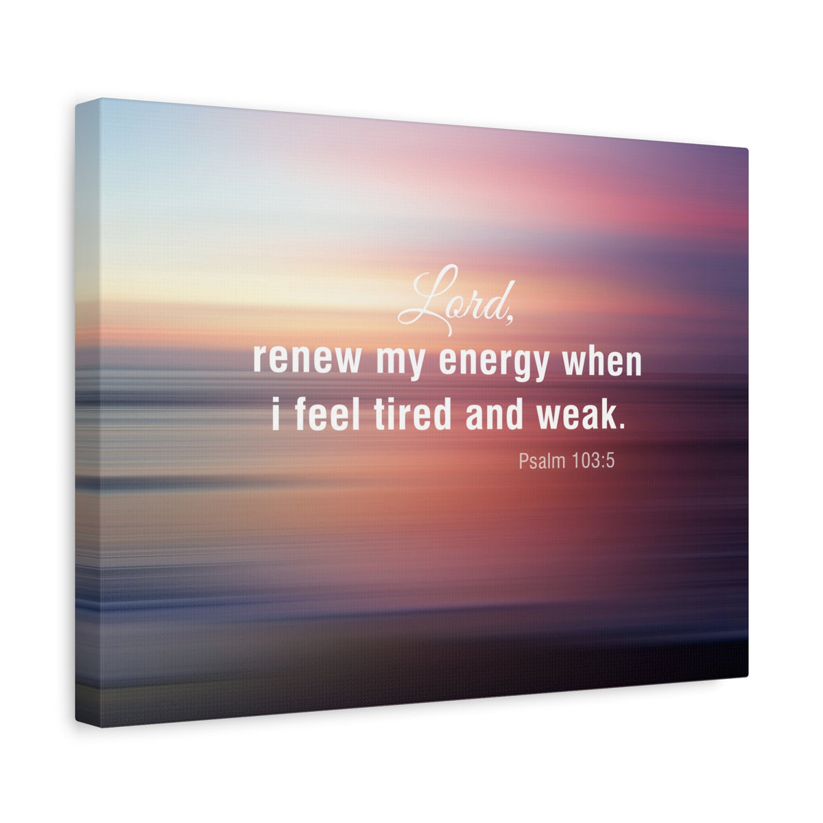 Scripture Canvas Renew My Energy Psalm 103:5 Christian Wall Art Bible Verse Print Ready to Hang-Express Your Love Gifts