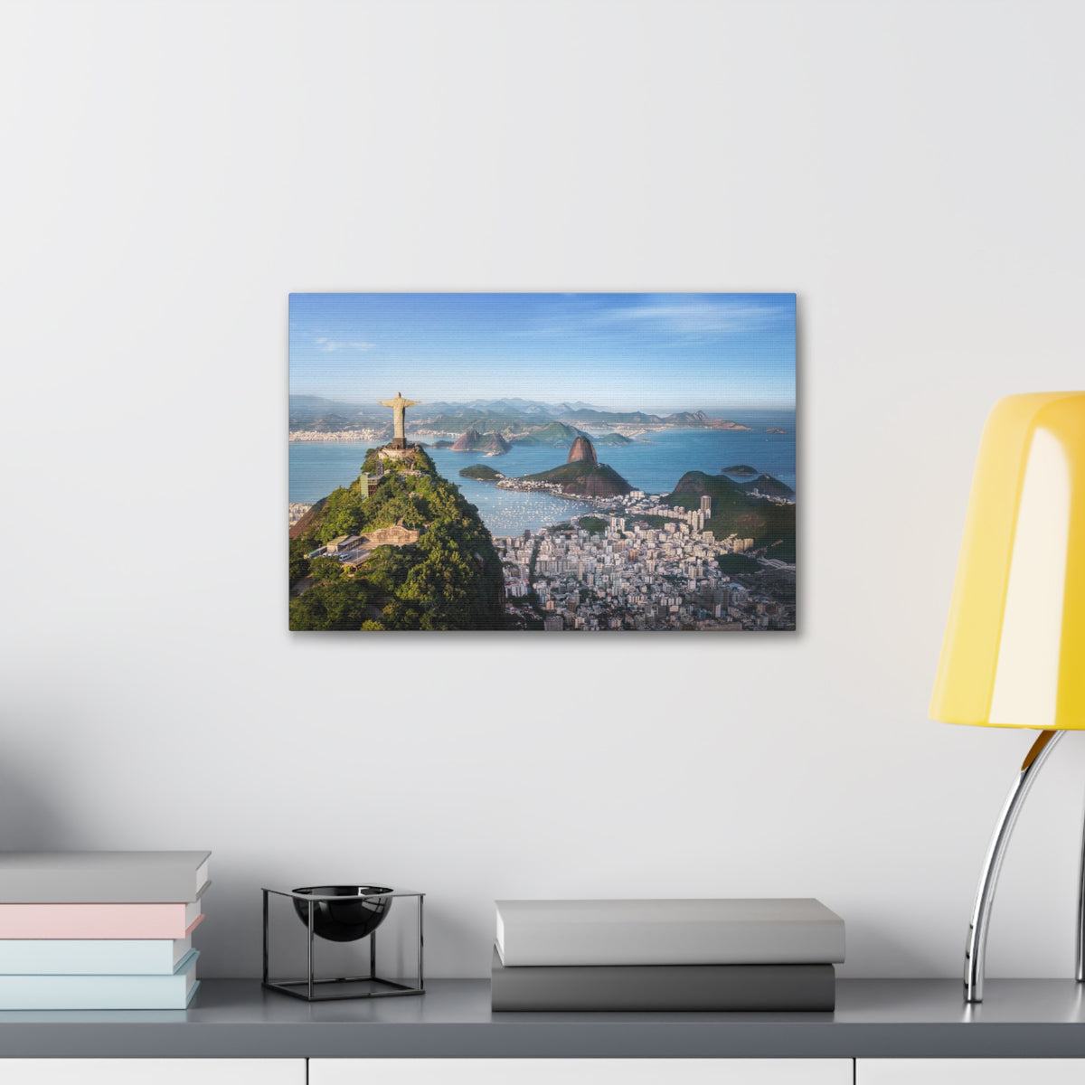 Rio de Janeiro Daytime Skyline Canvas Artwork High-Quality Breathtaking Stunning Cityscape for Home Decor Ready to Hang-Express Your Love Gifts