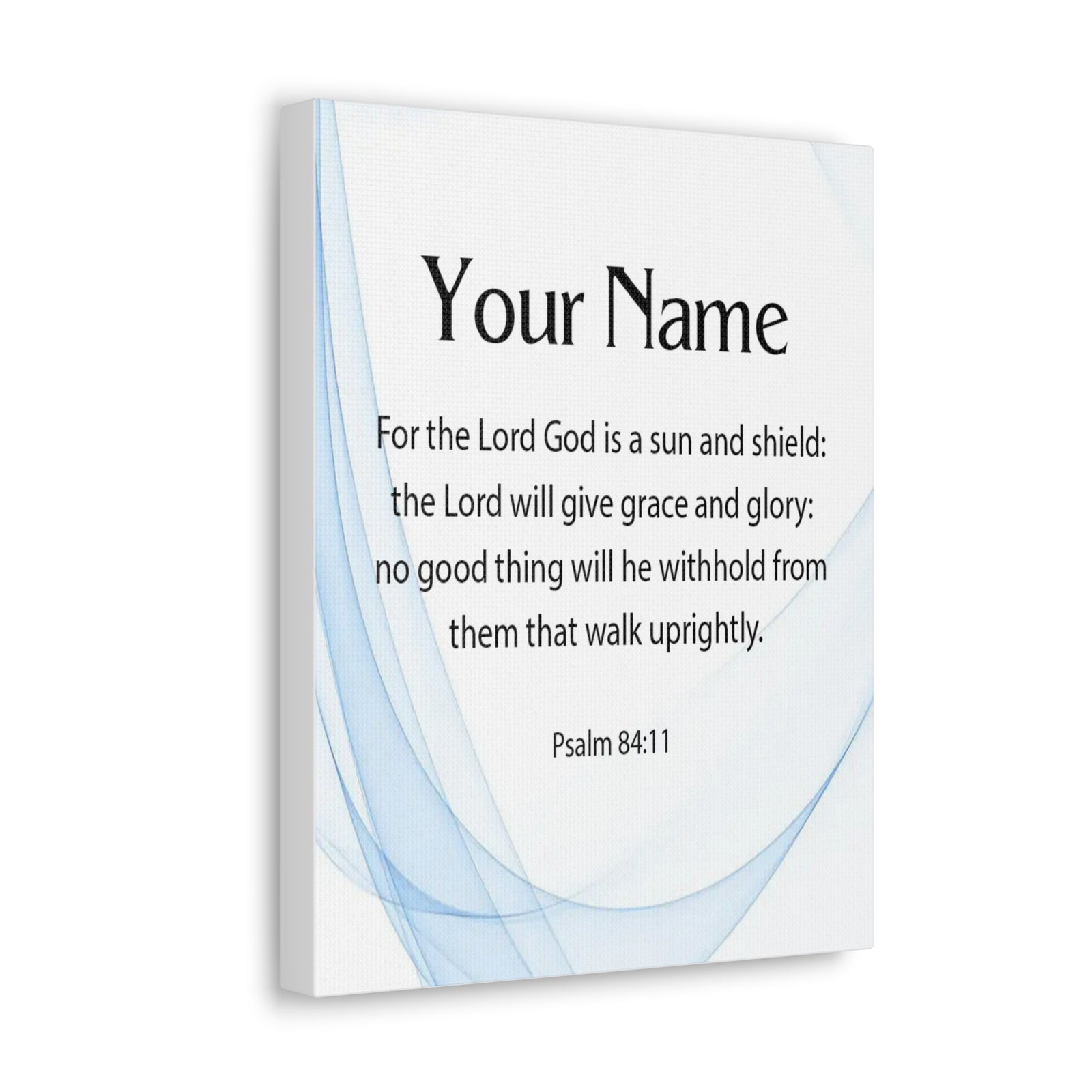 Scripture Walls Personalized Psalm 84:11 Bible Chapter Canvas Christian Wall Art Ready to Hang-Express Your Love Gifts