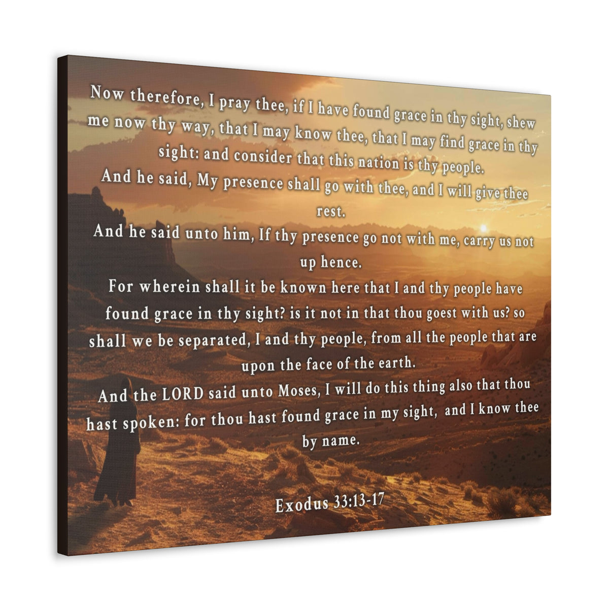 Scripture Walls Exodus 33:13-17 KJV Bible Verse Canvas Christian Wall Art Ready to Hang Unframed-Express Your Love Gifts