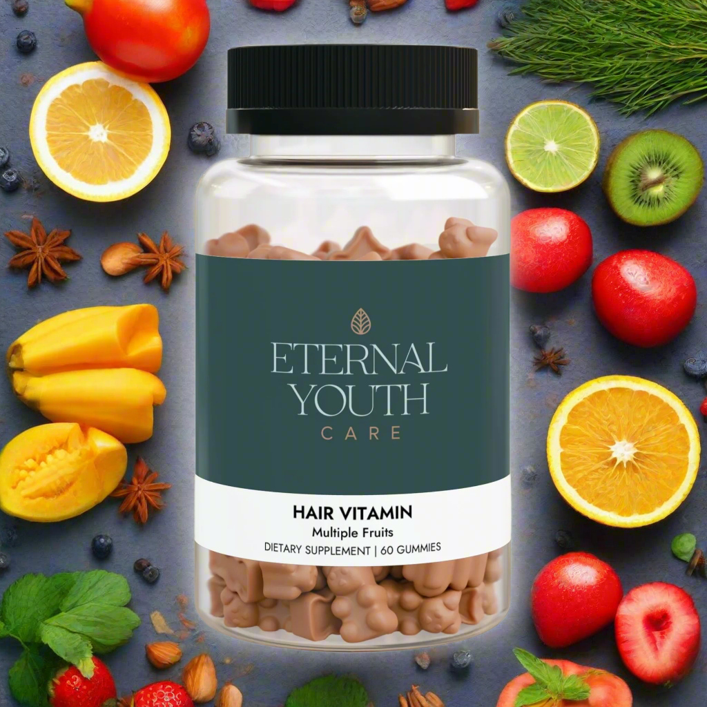 Eternal Youth Hair Vitamin Gummies – Healthy Hair Growth & Strength Multi-Fruit Flavor Non-GMO, Corn-Free (60 Gummies)-Express Your Love Gifts