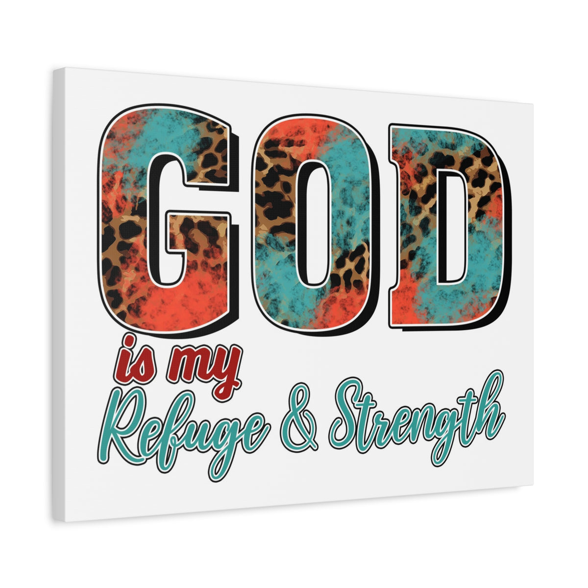 Scripture Walls My Refuge My Strength Bible Verse Canvas Christian Wall Art Ready to Hang Unframed-Express Your Love Gifts