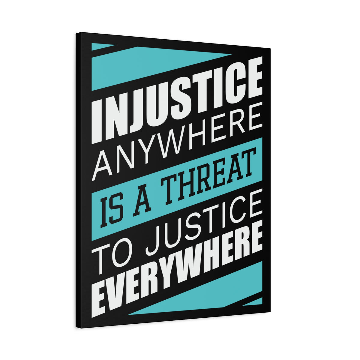 Inspirational Quote Canvas Threat To Justice Wall Art Motivational Motto Inspiring Prints Artwork Decor Ready to Hang-Express Your Love Gifts