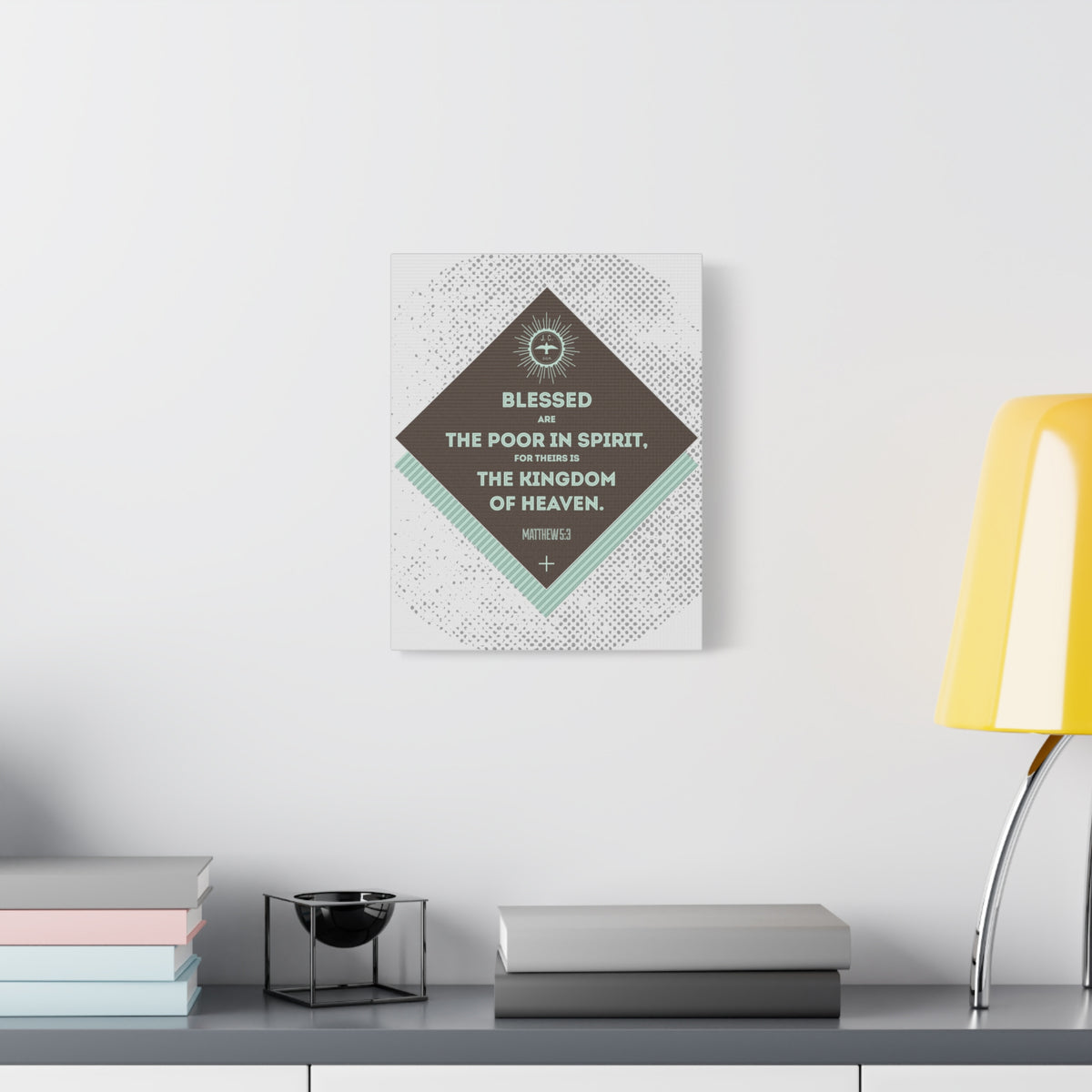 Scripture Walls Blessed Are The Poor In Spirit Matthew 5:3 Bible Verse Canvas Christian Wall Art Ready To Hang-Express Your Love Gifts