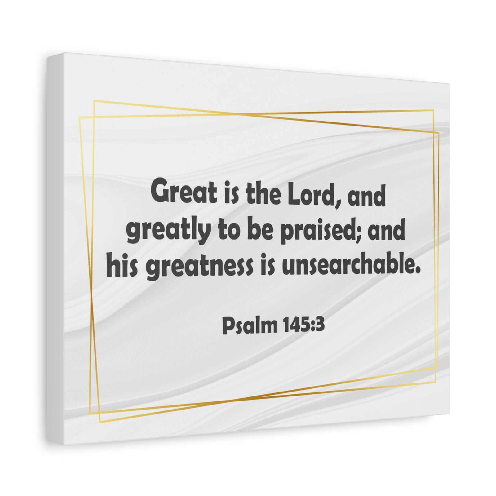 Bible Verse Canvas Great is the Lord Psalm 145:3 Christian Home Décor Wall Art Scripture Ready to Hang Faith Print-Express Your Love Gifts