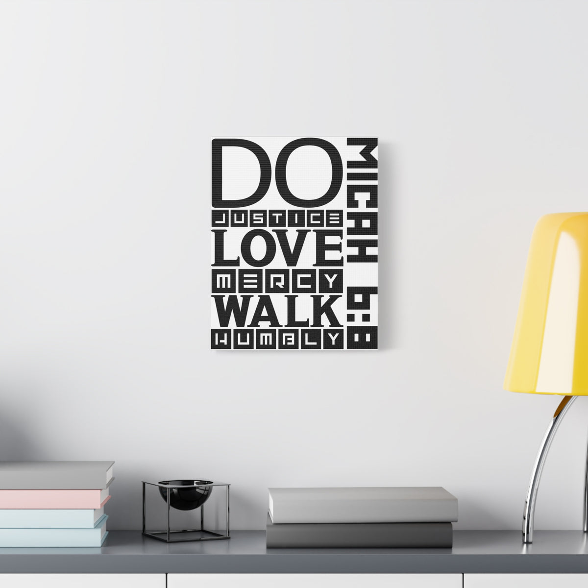 Scripture Walls Micah 6:8 DO Justice Bible Verse Canvas Christian Wall Art Ready to Hang Unframed-Express Your Love Gifts