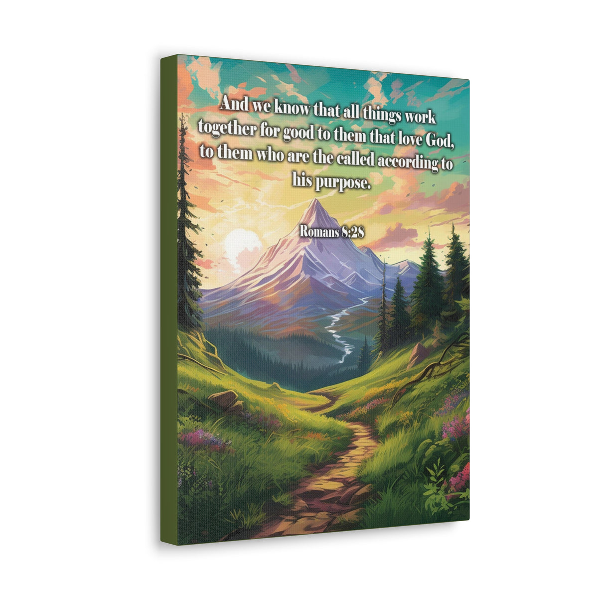 Scripture Walls All Things Work Together Romans 8:28 Christian Wall Art Print Ready to Hang Unframed-Express Your Love Gifts