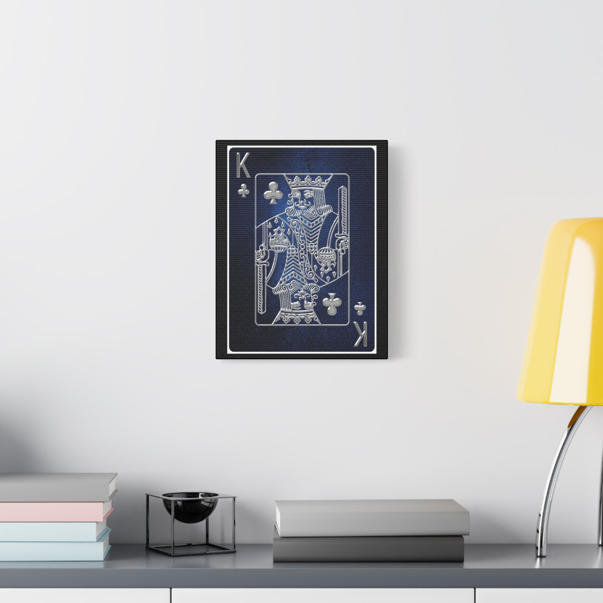 King Of Clubs Space Background Playing Card Canvas Wall Art for Home Decor Ready-to-Hang-Express Your Love Gifts