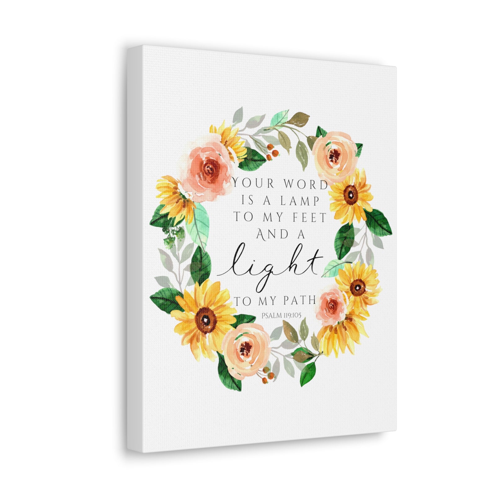 Scripture Walls Psalm 119:105 To My Path Bible Verse Canvas Christian Wall Art Ready to Hang Unframed-Express Your Love Gifts