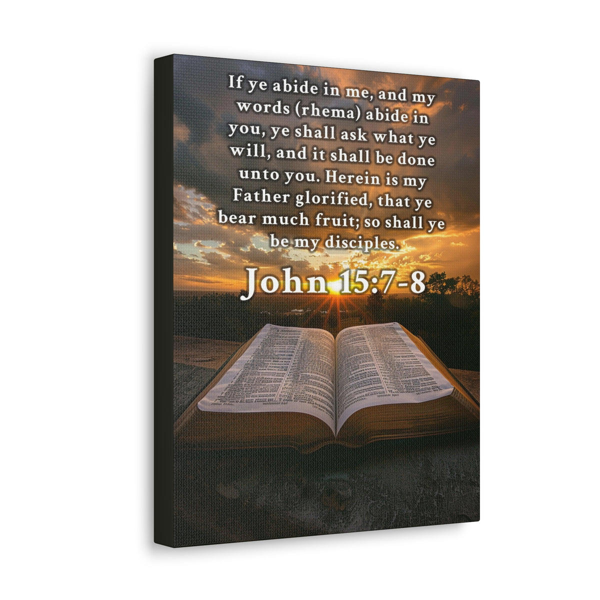 Scripture Walls John 15:7-8 KJV Bible Verse Canvas Christian Wall Art Ready to Hang Unframed-Express Your Love Gifts