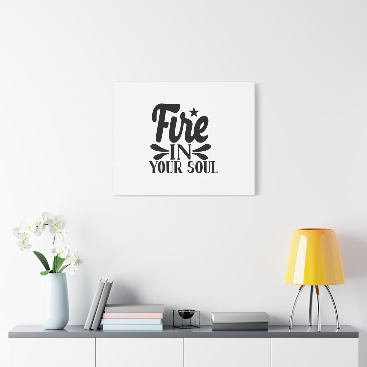 Scripture Canvas Fire In Your Soul Psalm 39:3 Christian Wall Art Bible Verse Print Ready to Hang-Express Your Love Gifts