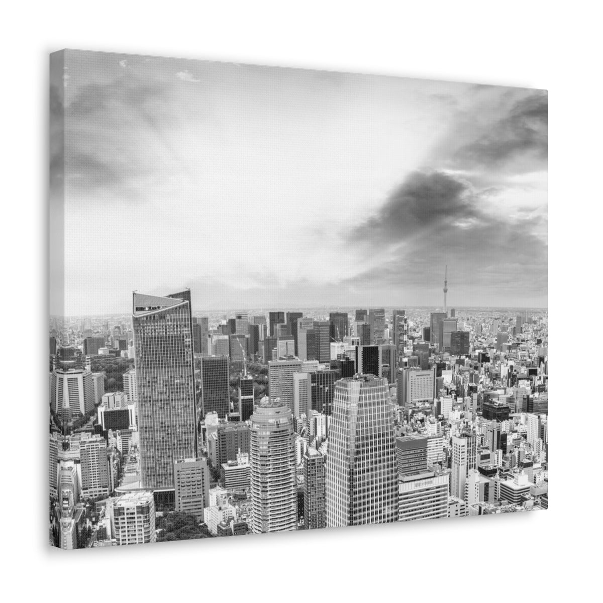 Tokyo Black And White Skyline Canvas Artwork High-Quality Breathtaking Stunning Cityscape for Home Decor Ready to Hang-Express Your Love Gifts
