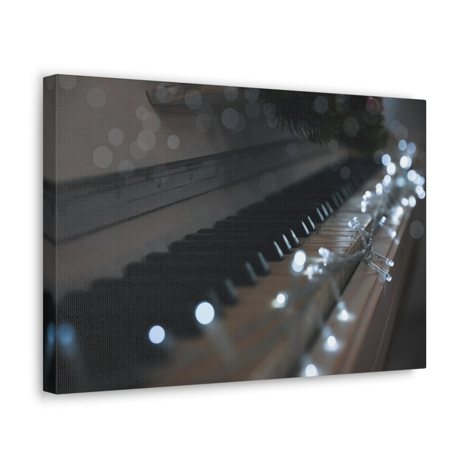 Glowing Fairy Lights on Piano Keys Music Lover's Delight Piano Keyboard Canvas Wall Art for Home Decor Ready-to-Hang-Express Your Love Gifts
