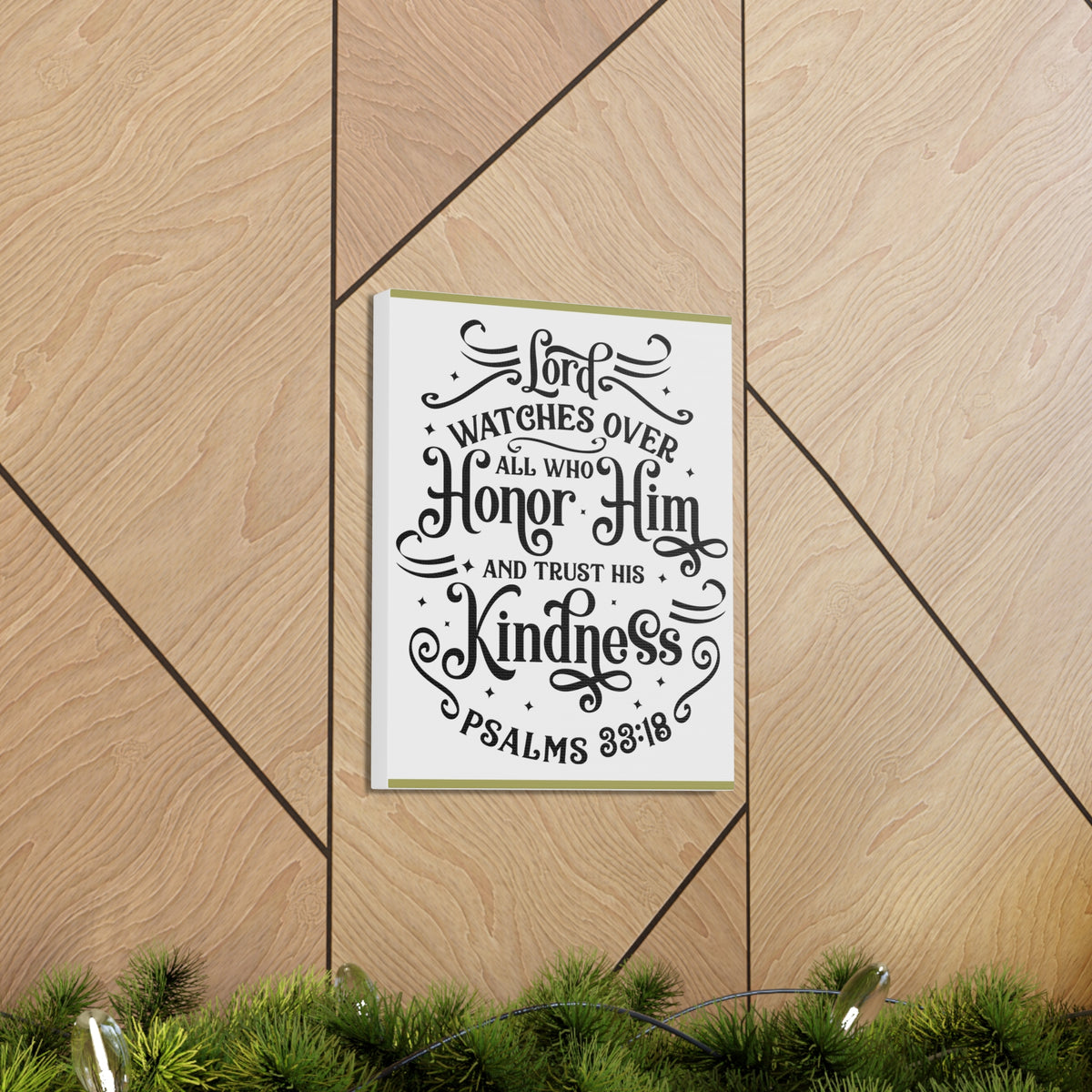 Scripture Walls Lord Watches Over All Who Honor Him Psalms 33:18 Bible Verse Canvas Christian Wall Art Ready To Hang-Express Your Love Gifts