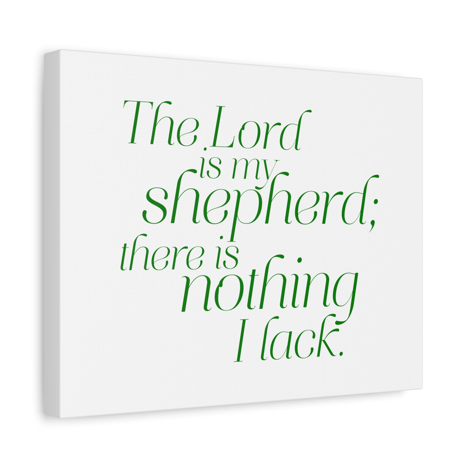 Scripture Walls My Shepherd Green Psalm 23:1 Bible Verse Canvas Christian Wall Art Ready to Hang-Express Your Love Gifts