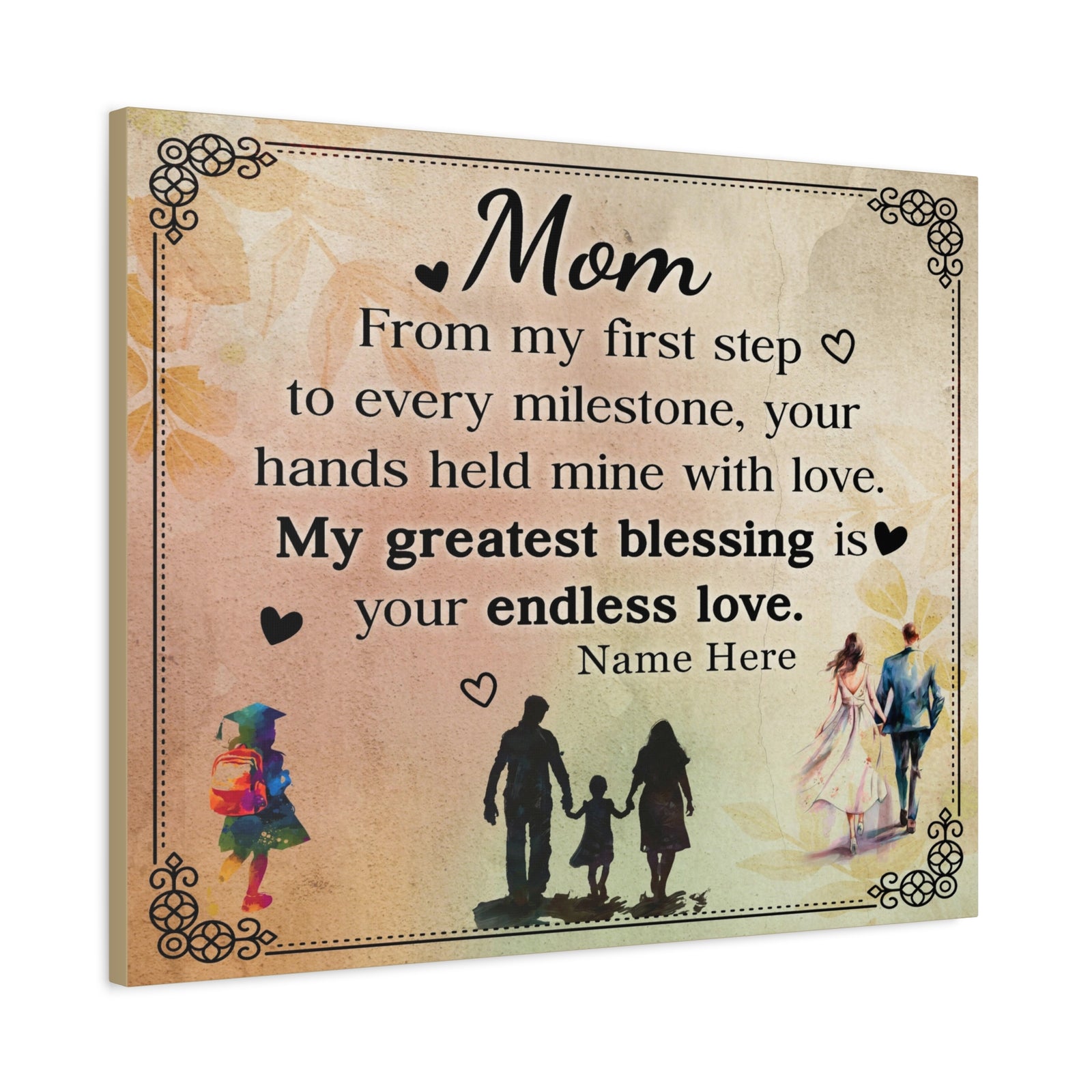 Personalized To Mom My Greatest Blessing is You Elegant Home Décor-Express Your Love Gifts