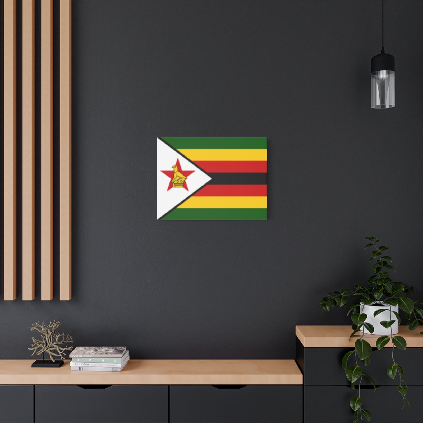 Zimbabwe Country Flag Canvas Vibrant Wall Art Unframed Home Decor-Express Your Love Gifts
