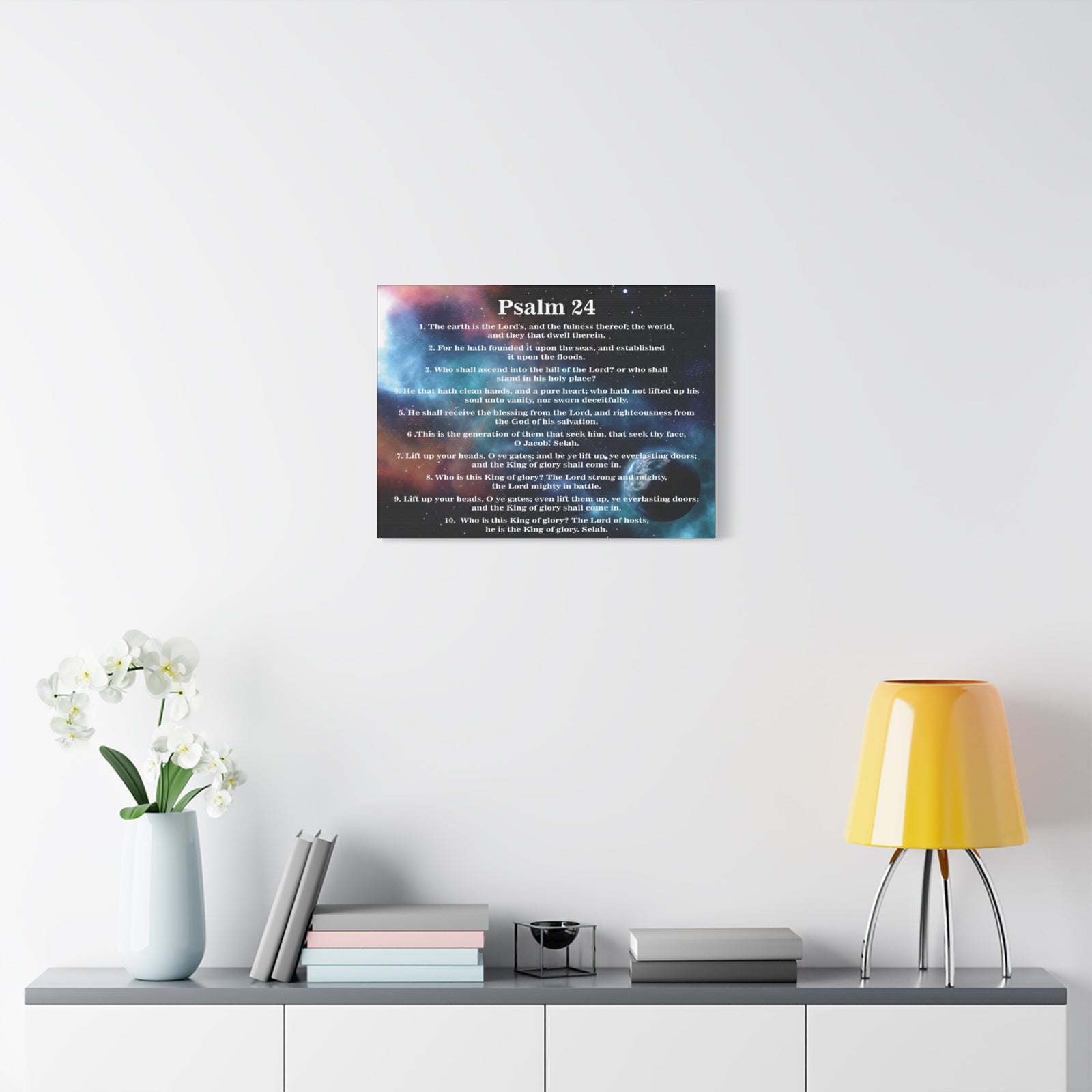 Scripture Canvas Christ is King Psalm 24 Christian Wall Art Bible Verse Print Ready to Hang-Express Your Love Gifts