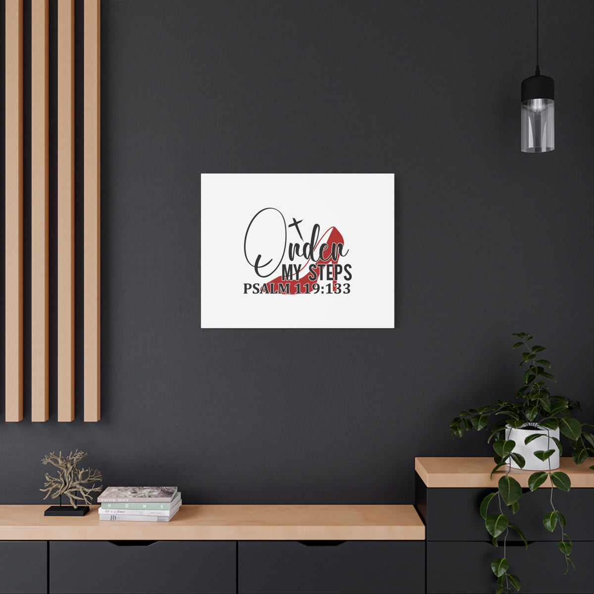 Scripture Canvas My Steps Psalm 119:133 Christian Wall Art Bible Verse Print Ready to Hang-Express Your Love Gifts