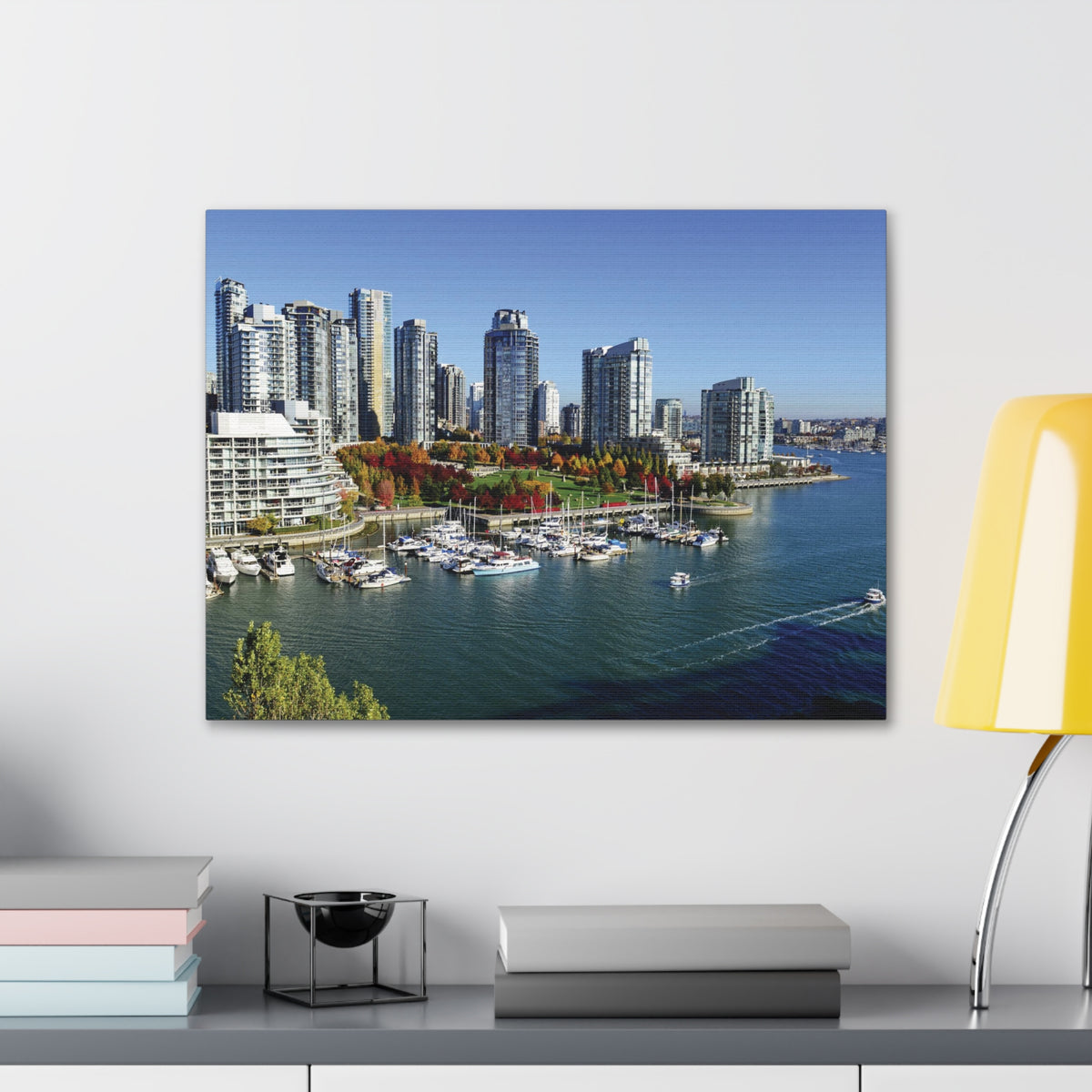 Vancouver Daytime Skyline Canvas Artwork High-Quality Breathtaking Stunning Cityscape for Home Decor Ready to Hang-Express Your Love Gifts