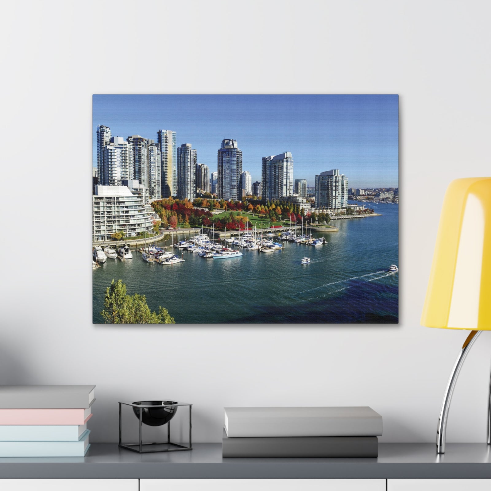 Vancouver Daytime Skyline Canvas Artwork High-Quality Breathtaking Stunning Cityscape for Home Decor Ready to Hang-Express Your Love Gifts