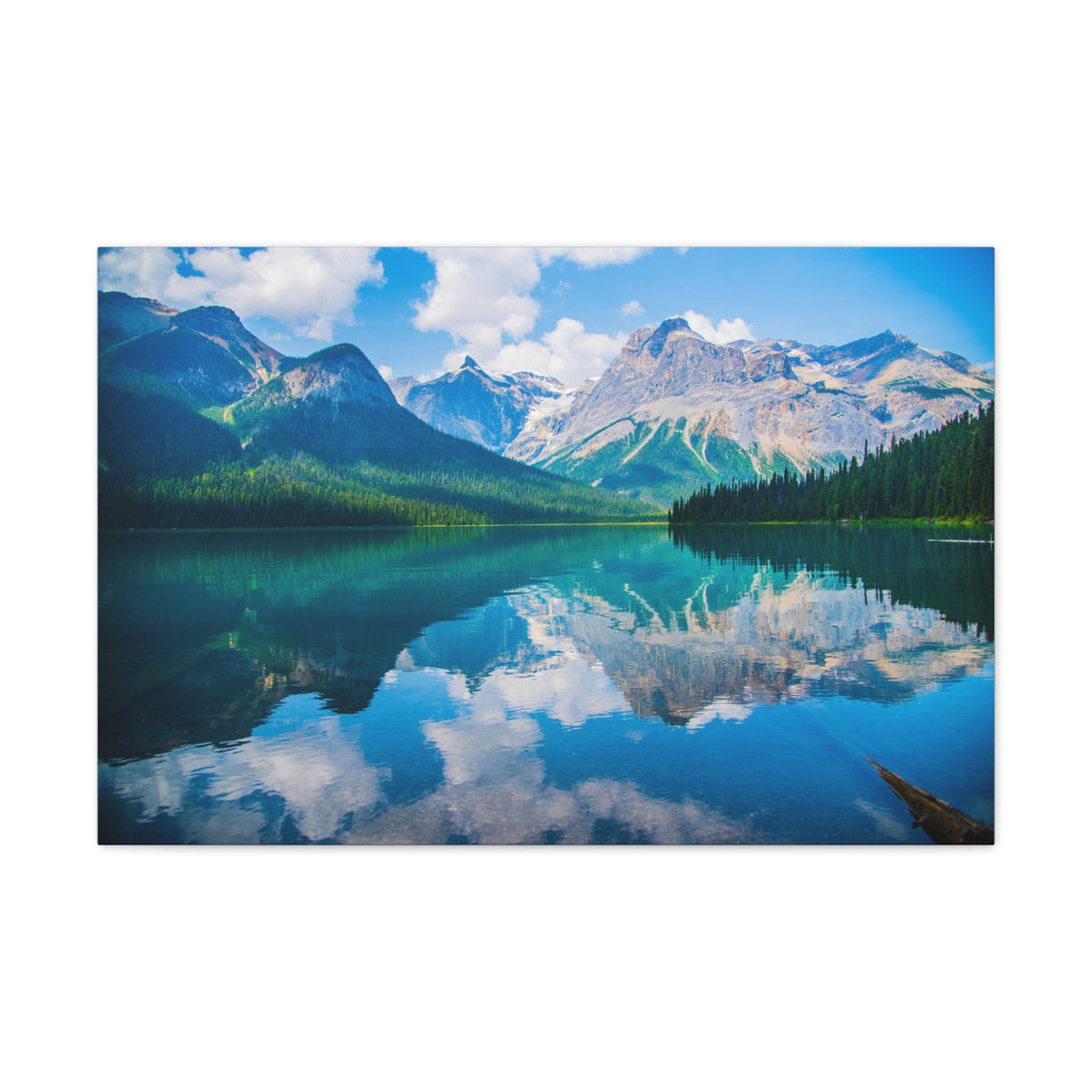 Mountain Lake Winter Nature Wilderness Photography Canvas Wall Art for Home Decor Ready-to-Hang-Express Your Love Gifts