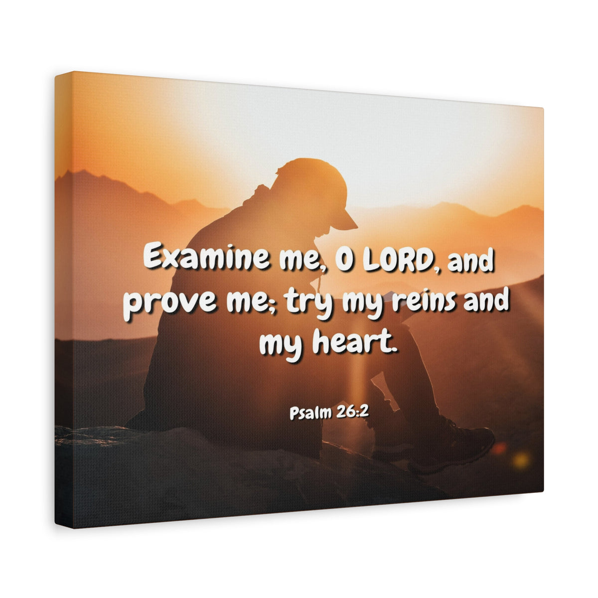 Scripture Canvas Prove Me Psalms 26:2 Christian Wall Art Bible Verse Print Ready to Hang-Express Your Love Gifts