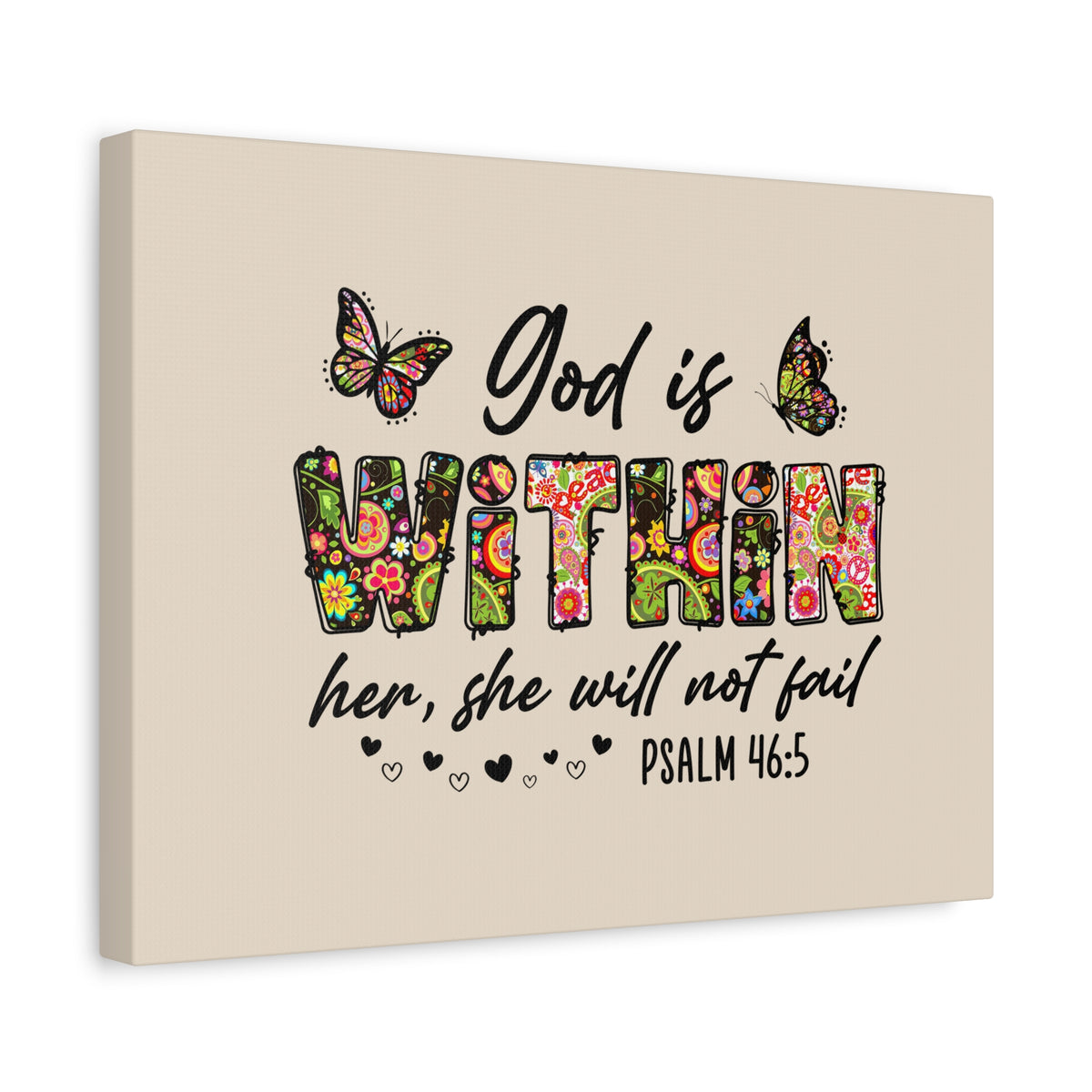 Scripture Walls She Will Not Fail Psalm 46:5 Bible Verse Canvas Christian Wall Art Ready to Hang-Express Your Love Gifts