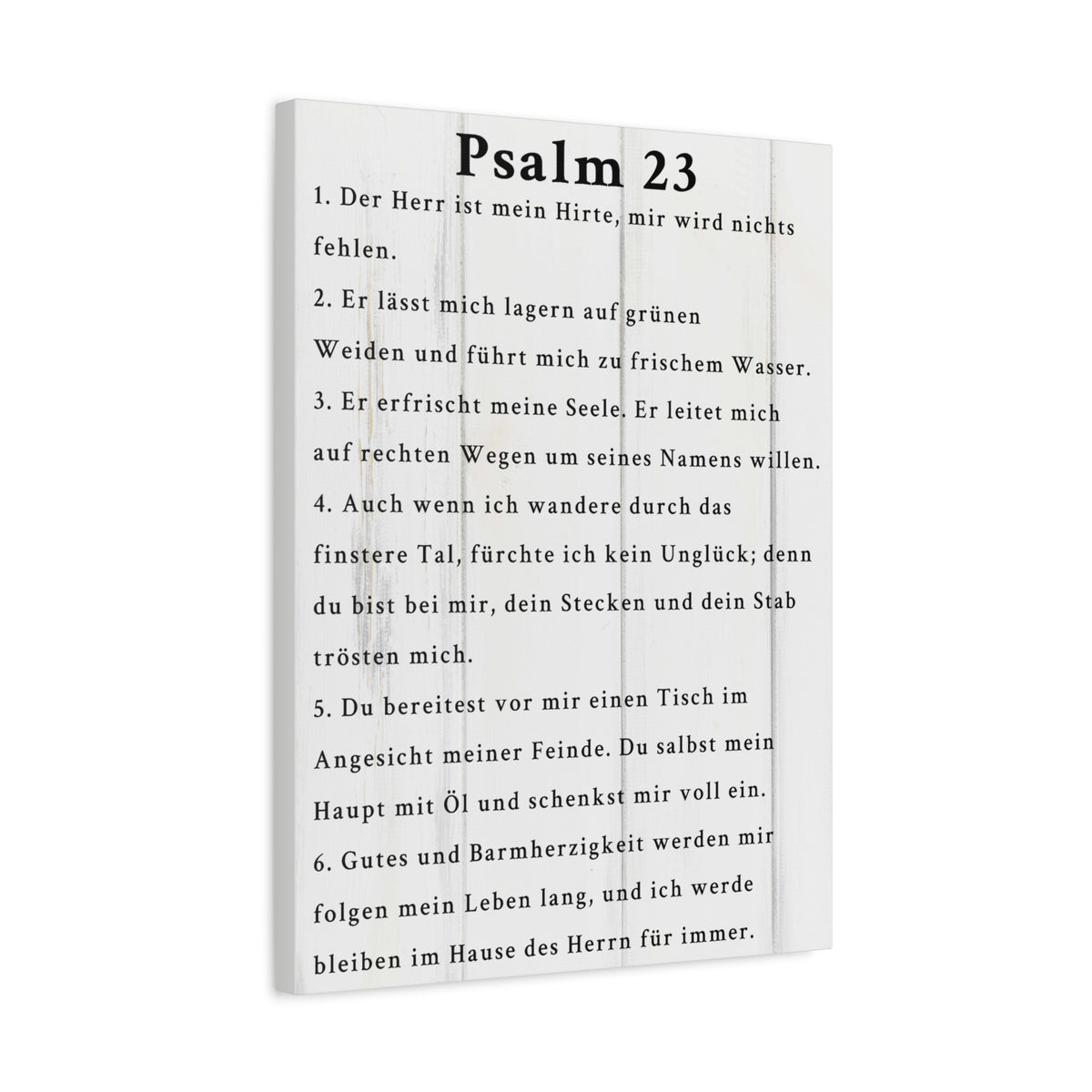 Scripture Walls Psalm 23 German Der Herr ist mein Hirte White Bible Verse Canvas Christian Wall Art Ready to Hang Unframed-Express Your Love Gifts
