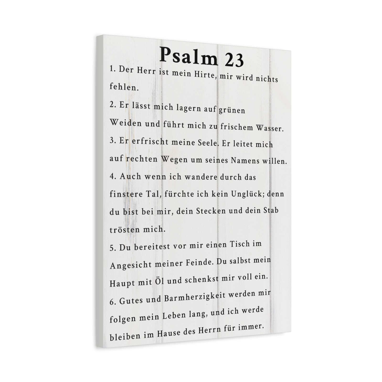 Scripture Walls Psalm 23 German Der Herr ist mein Hirte White Bible Verse Canvas Christian Wall Art Ready to Hang Unframed-Express Your Love Gifts